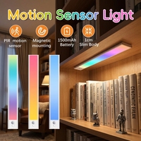 Lumière LED à détecteur de mouvement rechargeable par USB, éclairage magnétique sans fil sous les armoires pour cuisine, garde-manger, escaliers