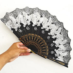 स्टॉक तितली फूल श्रृंखला आधुनिक सरल प्लास्टिक फोल्डिंग 6 रंग चींगसम नृत्य लोलिटा - Product Image 6