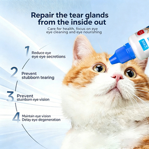 Gotas Oftálmicas para Perros y Gatos 30ml, Alivia la Sequedad Ocular, Reduce las Manchas <span class=keywords><strong>de</strong></span> Lágrimas y la Salpicadura Ocular, Recomendado por Veterinarios - Product Image 4