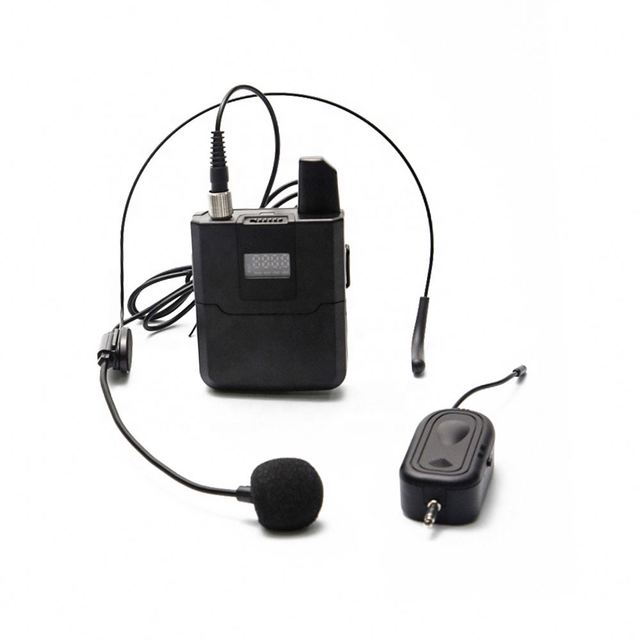 Professional Uhf Wearable Cordless Wireless Lavalier Recording Interview Headset Microphone
