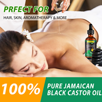 Traitement capillaire en marque blanche OEM, huile de ricin noire jamaïcaine, huile de ricin naturelle biologique pressée à froid pour la croissance des cheveux