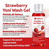 Gel Nettoyant Intime Bio à l'Acide Borique et à la Fraise pour Soins d'Hygiène Quotidienne, Antibactérien, Contrôle des Odeurs, Doux pour Femmes