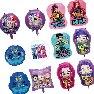 KPop Demon Hunters Fête d'<span class=keywords><strong>anniversaire</strong></span> Ballon en aluminium Netflix Famille Zoey Rumi Mira Ballons pour filles Fournitures <span class=keywords><strong>de</strong></span> fête Baby Shower - Product Image 1
