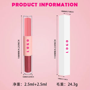 <span class=keywords><strong>Fard</strong></span> <span class=keywords><strong>à</strong></span> paupières liquide scintillant haute pigmentation, personnalisé en gros, 2 en 1, imperméable, marque privée - Product Image 5