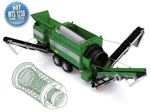 Taş kum Topsoil tarama tesisi için en iyi fiyat siyah kir Trommel Screener kompost Seive toprak ekranı - Product Image 3
