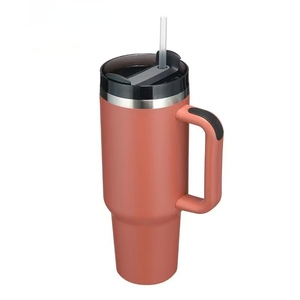 Nouvelle tendance 40oz double paroi en acier inoxydable isolé tasse à <span class=keywords><strong>café</strong></span> poignée paille classique conception sous vide - Product Image 6