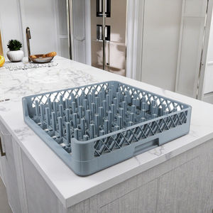 Contenitori portaoggetti vano portaoggetti in <span class=keywords><strong>vetro</strong></span> 9/16/20/25/36/49 scomparti <span class=keywords><strong>scolapiatti</strong></span> in plastica multifunzione in plastica grigio e marrone - Product Image 1