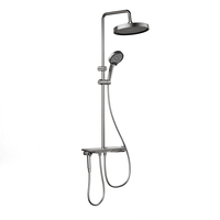 Ensemble de douche cascade multifonction gris anthracite à commande double eau chaude et froide OEM Premium pour hôtel