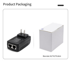 Injecteur PoE compact à brancher sur prise murale, non standard, 48V 0.5A 24W, entrée AC100-240V, adaptateur d'alimentation Ethernet pour système de caméra IP sans fil - Product Image 6