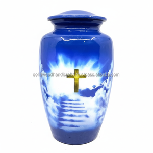 Vente chaude de haute qualité belle conception en laiton adulte urnes funéraires pour cendres urnes faites à la main urnes funéraires - Product Image 1