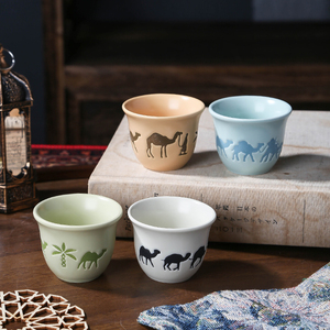 <span class=keywords><strong>Tazzine</strong></span> da <span class=keywords><strong>Caffè</strong></span> Espresso in Ceramica Vintage con Logo Personalizzato, Tazza da Tè in Stile Arabo - Product Image 1