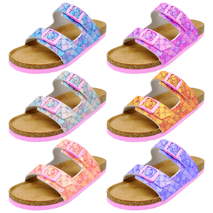 Sandalias de Corcho Personalizadas para Niños, Transpirables, de Cuero PU, para Niños Pequeños, Zapatos de Playa para Exteriores, Sandalias Cómodas con Hebilla y Correa, Tallas 25-34 - Product Image 4