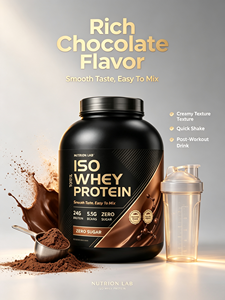 Vente en gros de protéines de lactosérum isolées 100% <span class=keywords><strong>ISO</strong></span> avec logo personnalisé, saveur chocolat, sans sucre ajouté, poudre de protéines pour la musculation et la remise en forme - Product Image 3