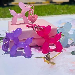 Luxury Design Jelly <b>Balloon</b> Dog Keychain for Girls Cute Resin Dog Keyring Bag Charms Purse Accessories Jewelry Gifts Fast Ship - Product Image 2