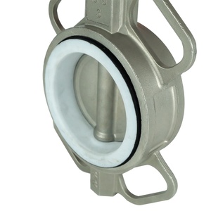DKV attuatore pneumatico Wafer valvola a farfalla in acciaio inox EPDM PTFE morbido tenuta pneumatica valvola a farfalla tipo Wafer per acqua - Product Image 4