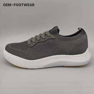 New Design Lightweight Flexible Knit Sneaker Running Shoes Men <strong>Runner</strong> <strong>Athletic</strong> Wide Grey Walking Shoes Low Cut Lace up - Product Image 1