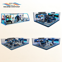 Simulador de Paracaidismo VR S.Q.F para 2 Jugadores, Plataforma de Movimiento 9D, Atracción Interactiva para Parques de Diversiones y Centros Comerciales