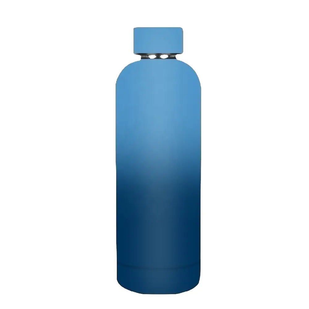 Stainless steel vaccum insulated flask 500ml private branded printed sport 17oz metal water bottles with custom logo