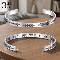Brazalete de Acero Inoxidable Personalizable con Grabado, Brazalete Abierto de 6 mm, Impresión Láser Interior y Exterior, Brazalete Familiar Personalizado, Regalo de Boda