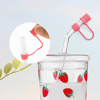Capuchons de paille réutilisables en silicone de qualité alimentaire 8mm 10mm, anti-poussière, accessoires pour pailles de gobelets