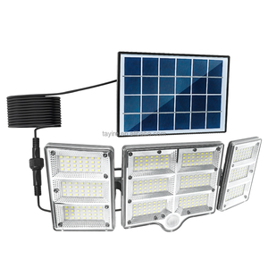 334แอลอีดี/166แอลอีดีติดผนังพลังงานแสงอาทิตย์สว่างสูงกลางแจ้ง PIR <span class=keywords><strong>Motion</strong></span> Sensor แสง3โหมดแบบบูรณาการแยกหัวปรับได้ - Product Image 1