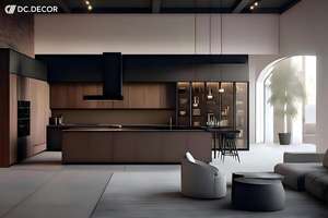 Système d'armoires <span class=keywords><strong>de</strong></span> cuisine Shaker moderne haut <span class=keywords><strong>de</strong></span> gamme, portes en panneaux mélaminés, <span class=keywords><strong>plan</strong></span> <span class=keywords><strong>de</strong></span> <span class=keywords><strong>travail</strong></span> en marbre cascade, design écologique, crédence - Product Image 3