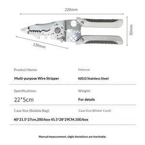 Key Plate Wire Stripper Industrial Grade Electrician Special Split Winding Stripping Multifunctional Metal Handle - Product Image 3