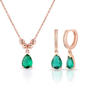 Nuevo diseño 925 plata esterlina sultanita Naturel Diaspore piedra collar y pendiente conjunto de joyas - Product Image 4