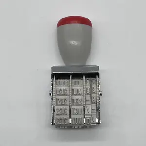 Barato al por mayor logotipo personalizado sello <span class=keywords><strong>de</strong></span> tinta impresiones fecha año metal oficina papelería <span class=keywords><strong>goma</strong></span> fecha sello - Product Image 2