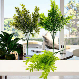 ใบยูคาลิปตัสสีเขียวจำลองพืชเทียมเอเวอร์กรีนเพกพอดช่อดอกไม้สำหรับบ้านโรงแรมการจัดดอกไม้ที่มีคุณภาพสูง - Product Image 4