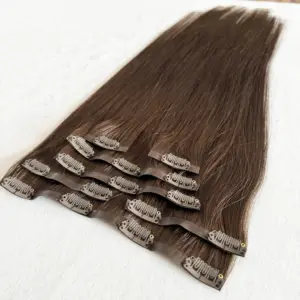 Beste Prijs Oranje Chinese Haarclip Ins Human Hair Extensions Fabrieksprijs Geel 24 Inch Clip Ins Human Hair Extensions