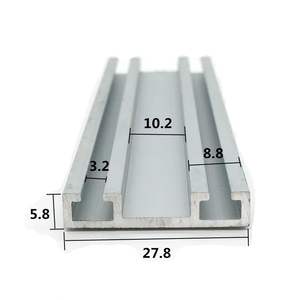 Đôi rãnh hợp kim nhôm hướng dẫn đường sắt thanh thanh theo dõi nhôm rãnh nhôm hồ sơ tự làm - Product Image 2
