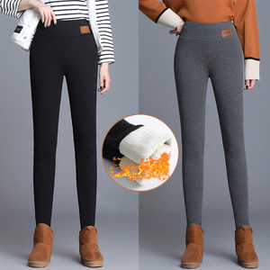 600G <span class=keywords><strong>Leggings</strong></span> invernali donna Plus <span class=keywords><strong>velluto</strong></span> a vita alta pantaloni Legging caldi Femme Slim Pencil Legging spesso <span class=keywords><strong>nero</strong></span> - Product Image 4