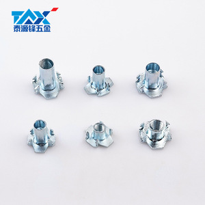 GDTYF Four Prong Nuts M6 Galvanized Carbon Steel For Wood Furniture DIN Standard Partially Threaded - Product Image 2