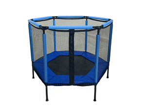 Mini <span class=keywords><strong>trampoline</strong></span> hexagonal CreateFun FITNESS 55 pouces pour enfants avec filet, sans ressorts, avec poignée, jouet pour enfants - Product Image 4