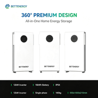 Batterie solaire LiFePO4 tout-en-un 16 kWh avec onduleur hybride 12 kW, indice de protection IP54, compatible CAN pour l'alimentation hors réseau résidentielle