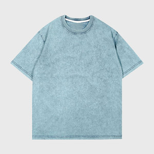 ผู้ผลิตเสื้อยืดคุณภาพสูงแบบ DTG สั่งทำได้ ทรงหลวม ไหล่ตก ผ้าหนา 100% คอตตอน วินเทจ ล้างสีแบบแอซิดวอช - Product Image 5