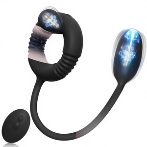 Vibromasseur anal à 10 vitesses avec télécommande, rechargeable par USB, anneau vibrant pour pénis, masseur de prostate, stimulation clitoridienne et du point G - Product Image 1