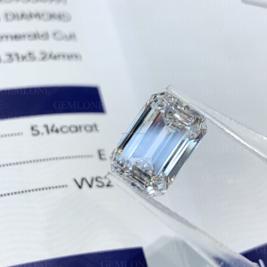 Sang trọng 3.99-4.52ct <span class=keywords><strong>Emerald</strong></span> cắt cvd Kim Cương-vvs2 phòng thí nghiệm phát triển lỏng đá quý cho đồ trang sức cao cấp - Product Image 2