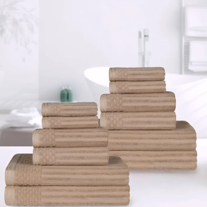 Luxury Bamboo Cotton <b>Bath</b> <b>Towel</b> <b>Set</b> Thick Quick-Dry Absorbent Eco-Friendly Linen GOTS Certified Hotel Spa Home Use Available - Product Image 5