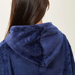 A141 Custom Oversized <strong>Hoodie</strong> Women <strong>Men</strong> <strong>Snuggle</strong> Sherpa Fleece Blanket Wholesale Warm Sweatshirt Adult Hooded Blanket with Sleeves - Product Image 5