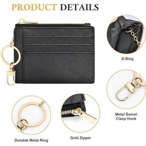 Portafoglio porta carte <span class=keywords><strong>in</strong></span> pelle di design con cuciture firmate - Product Image 3