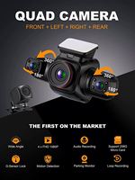 Boîte noire de voiture 4 canaux 4*1080P, caméra embarquée GPS WiFi 170°, enregistreur de conduite pour taxi, vision nocturne IR, 4 caméras DASHCAM