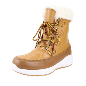 Stivali da Neve Invernali da <span class=keywords><strong>Donna</strong></span>, Stivaletti Impermeabili <span class=keywords><strong>con</strong></span> Pelliccia Sintetica, Comodi Stivali Corti da Esterno - Product Image 1