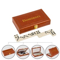 Jeu de dominos multi-jeux en cuir PU 28pcs set double 6 mini domino