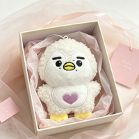 Porte-clés personnalisé en peluche pingouin de dessin animé de 10 cm, jouet en peluche doux, breloque de sac pour décoration