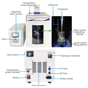 Mezclador ultrasónico de disruptor de células sonicador homogeneizador de sonda de precio de laboratorio