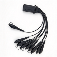 Terminal Akses Splitter Fiber Optik Multiport 1x8 Tahan Air IP68 FTTH FTTA dengan Konektor SC APC yang Diperkeras