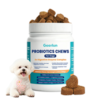 Suppléments prébiotiques pour animaux de compagnie au goût de poulet OEM ODM, équilibre de la microbiote intestinale, nourrissent la peau et le pelage, probiotiques sous forme de friandises moelleuses pour chiens