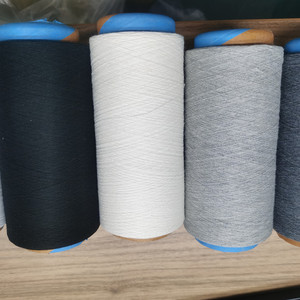 Sợi len pha cotton tái chế polyester màu xám Ne20/1 bán buôn dùng để đan và dệt, làm tất - Product Image 2